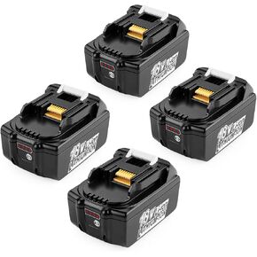 4Pack 18v 6.0Ah Battery Replacement for Makita, Replacement for Makita 18v LXT Battery BL1860B BL1850B BL1840B BL1830B BL1815B LXT-400