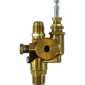 Replacement For Makita MK-LMV100F, 1/2" 45 Degree Flare Top Inlet X 1/2" MNPT Outlet, Combo Unloader Pilot Check Valve, 110-135 PSI