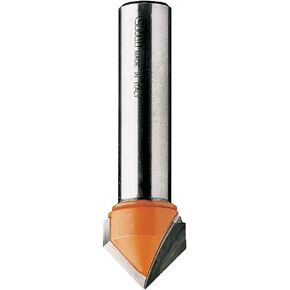CMT 815.064.11 Solid Carbide V-Grooving Bit, 1/4-Inch Diameter, 1/4-Inch Shank