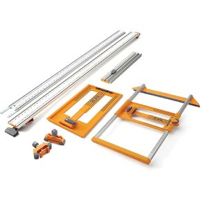 BORA 6-Piece NGX Premier Set for Making Precision Cuts, Includes 50" Clamp Edge, 50" Clamp Edge Extension, Saw Plate RT, Track Clamp Pair, T-Square Clamp Edge Accessory, Twin Rail Rip Guide, 544650