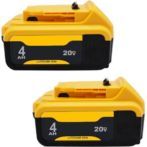 لقطعتين لبطارية DeWalt 20v 4.0Ah، استبدل بطارية DeWalt DCB204 20V Max DCB204-2 DCB205 DCB206 DCB204 DCB208 Series المتوافقة مع بطارية Dewalt 20V in Kuwait