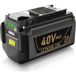 REAL 7.5Ah 40V Battery Replacement for Ryobi 40V Battery OP4060 for Ryobi 40Volt Cordless Tool Li-ion Battery OP4015 OP4026 OP40261 OP4030 OP40301 OP4040 OP40401 OP4050 OP40601【Upgrade Version】