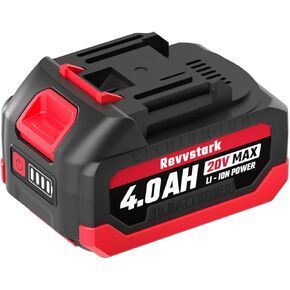 20V MAX 4.0 Ah Lithium-Ion Battery, Rechargeable Battery Replacement Battery Pack for 20V Cordless Impact Wrench