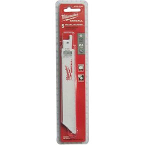 6" L Reciprocating Saw Blade, 5 pk.