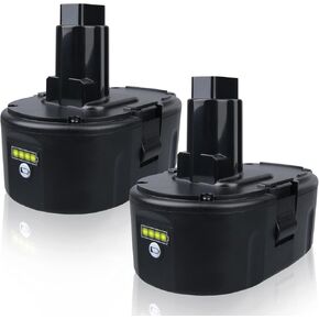 6.0 Ah Lithium ion DC9096 Battery Replacement for Dewalt 18V Battery XRP DC9098 DC9099 DE9096 DE9095 DW9096 DW9098 DW9095 DC9182 (2Pack)