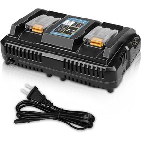 DC18RD Dual Port Replacement Battery Charger Compatible with Makita 14.4V-18V LXT Lithium-Ion BL1815 BL1830B BL1840B BL1850B BL1860B BL1890 BL1415 BL1430 Replace for Makita DC18RC DC18SF Charger