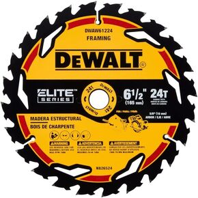 Dewalt Elite Series Blister Circular Saw Blade 6 1/2In 24T