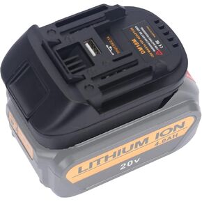 DM18M Adapter converts for Dewalt 20V Lithium Battery and for Milwaukee 18V M18 Lithium Battery to for Makita 18V Lithium Battery BL1830 BL1840 BL1850