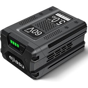 Replacement for Greenworks 60v Battery: 5.0Ah Lithium ion Replace for greenworks pro 60 volt Batteries -Compatible with green works 60 V Cordless Power Tools lawn mower leaf blower