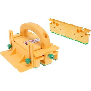 MICROJIG GRR-RIPPER GR-100+GRP-5 Grr-Ripper 3D Pushblock وحزمة أرجل 1/4 بوصة، أصفر