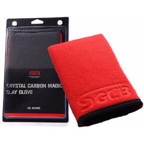 SGCB 1PCS Fine Grade Moya Clay Bar Mitt, Premium Surface Prep Mitt Finish Easy Detail Quick Remove Car Automotive Wash Mitt Clay Eraser Mitt Glove Fast Clean for Bonded Contamination Smooth Car Paint