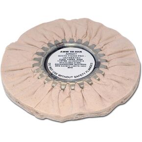 Zephyr Products AWW 58-8 HR White Airway Untreated Buffing Wheel