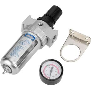 BSP 1/2" Air Filter Regulator Air Compressor Water Trap Air Tool Parts for Bracket Gauge Auto Drain with Mount Connection