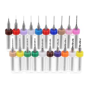 uxcell Micro PCB Drill Bit Set, 1/8" Shank 0.1mm-2mm Solid Tungsten Carbide CNC Engraving Print Circuit Board Drill Bits Rotary Tool 20pcs