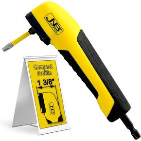 JNB Pro Right Angle Drill Adapter for Tight Corners, 90 Degree Drill Attachment for Impact and Drill Drivers with 1.4" Slim Profile and Torque for Stubborn Screws