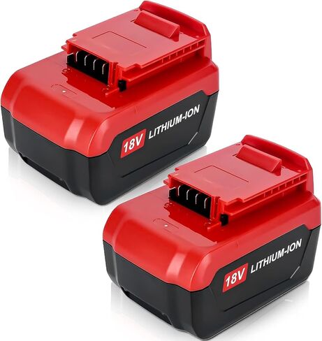 ترقية 6.0Ah 2 حزمة PC18B بديلة لكابل بورتر 18 فولت بطارية متوافقة مع كابل بورتر بطارية ليثيوم 18 فولت PCC489N PCXMVC PC18BL PC18BLX PC18B-2 بطاريات أدوات كهربائية لاسلكية (أحمر) in Kuwait