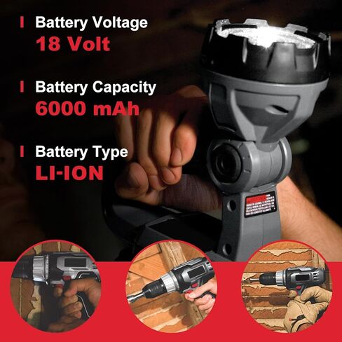 ترقية 6.0Ah 2 حزمة PC18B بديلة لكابل بورتر 18 فولت بطارية متوافقة مع كابل بورتر بطارية ليثيوم 18 فولت PCC489N PCXMVC PC18BL PC18BLX PC18B-2 بطاريات أدوات كهربائية لاسلكية (أحمر) in Kuwait