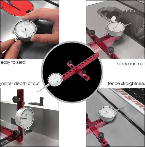 A-LINE-IT DELUXE Machinery/Tool Alignment System w/ 22 Interchangeable Tips, 11 inch Long Anodized Aluminum Bar, Dial Indicator, Precision Steel Pin and Arbor Run-Out Kit in Kuwait