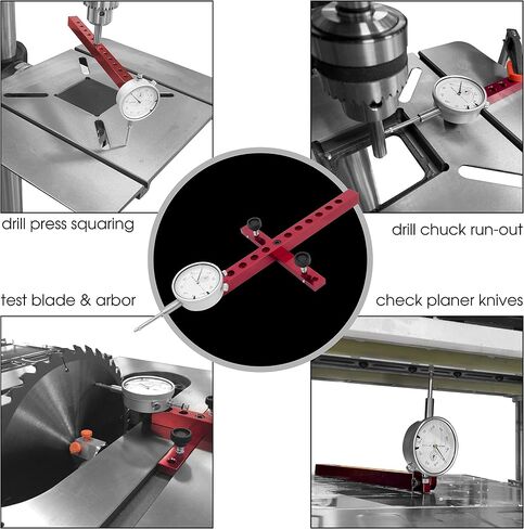 A-LINE-IT DELUXE Machinery/Tool Alignment System w/ 22 Interchangeable Tips, 11 inch Long Anodized Aluminum Bar, Dial Indicator, Precision Steel Pin and Arbor Run-Out Kit in Kuwait