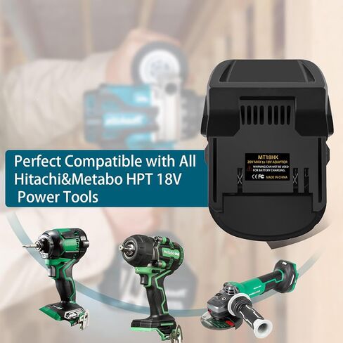 Adapter for Makita 18V Lithium Battery Converter for Metabo18V&Hitachi 18V Battery, to Metabo HPT 18V Battery Convert to for Hitachi 18V Lithium Cordless Tool and Metabo18V (Not 36V) Slide Style Tools in Saudi Arabia