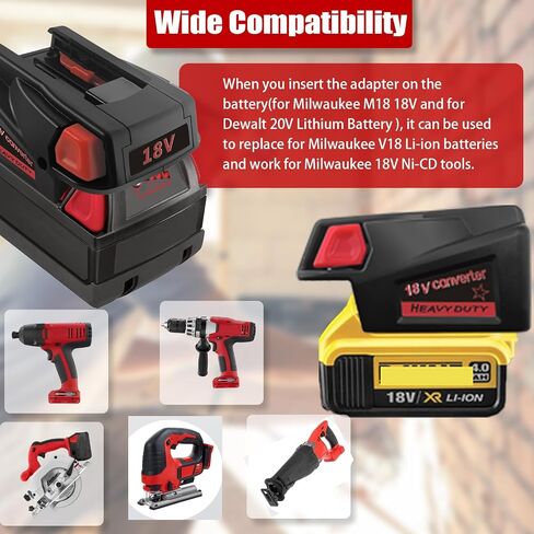 محول لمحول بطارية ليثيوم ماكيتا 18 فولت لبطارية Metabo18V وبطارية هيتاشي 18 فولت، إلى بطارية ميتابو HPT 18 فولت للتحويل إلى أداة ليثيوم هيتاشي 18 فولت وأدوات نمط الشريحة Metabo18V (وليس 36 فولت) in Kuwait