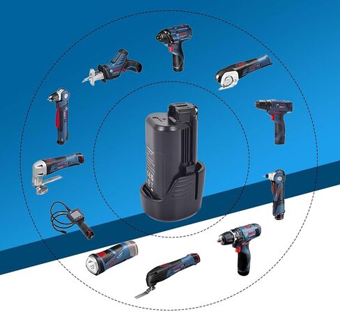 BAT411 BAT412 Battery, 10.8V 1.5Ah Li-ion Rechargeable Battery Compatible for Bosch Blue Cordless Power Tools in Saudi Arabia