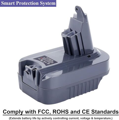 محول بطارية Lasica V6 متوافق مع بطارية ليثيوم ماكيتا 18 فولت LXT لسلسلة دايسون V6 مكانس SV03 SV04 SV09 DC62 DC59 بطارية رأس المحرك المطلقة الحيوانية in Kuwait
