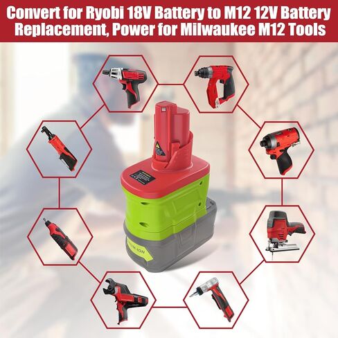 من أجل Ryobi 18 فولت إلى محول بطارية Milwaukee 12 فولت، تحويل لاستخدام بطارية Ryobi 18 فولت لأدوات بطارية Milwaukee M12 in Kuwait