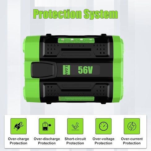 استبدال بطارية EGO 56V 3000mAh BA2800T BA4200 BA1400 56 فولت بطاريات ليثيوم أيون متوافقة مع EGO 56 Volt CS1604 CS1804 CS1403 HT2400 LB6504 LB5804 LB6500 LB4800 PH1400 أدوات كهربائية in Kuwait