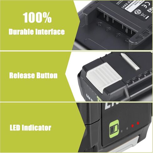2 حزمة استبدال بطارية ليثيوم OP4060 6.0Ah 40V لبطارية Ryobi 40V، متوافقة مع أدوات الطاقة Ryobi 40V OP4040 OP4026 OP4030 OP4050 OP4060A in Kuwait