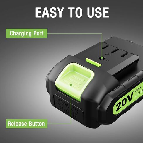 20V 2.0 Ah Battery Only for AT-9028 Cordless Leaf Blower - Rechargeable Replacement Battery Only (Charger Not Included) in Kuwait