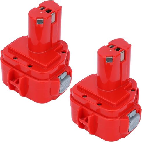 2Pack 12V 3600mAh Replacement Battery Compatible with Makita 12V Battery NI-MH 1220 1200 1201 1222 1233 1234 1235 1233S 1233SA 1233SB PA12 193157-5 192681-5 for Makita 12 Volt Cordless Power Tools in Kuwait