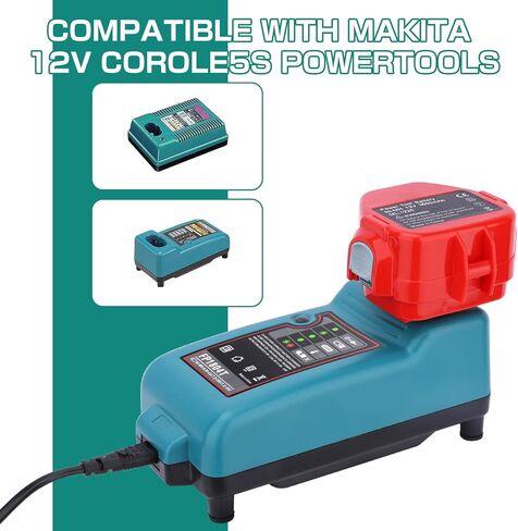 2Pack 12V 3600mAh Replacement Battery Compatible with Makita 12V Battery NI-MH 1220 1200 1201 1222 1233 1234 1235 1233S 1233SA 1233SB PA12 193157-5 192681-5 for Makita 12 Volt Cordless Power Tools in Kuwait