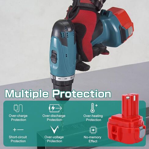 2Pack 12V 3600mAh Replacement Battery Compatible with Makita 12V Battery NI-MH 1220 1200 1201 1222 1233 1234 1235 1233S 1233SA 1233SB PA12 193157-5 192681-5 for Makita 12 Volt Cordless Power Tools in Kuwait