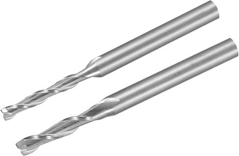 Uxcell 1/8" عرقوب 2.0 مم × 12 مم، 2.0 مم × 15 مم مطحنة نهاية كربيد CNC راوتر بت 2 مزامير 10 قطعة in Saudi Arabia