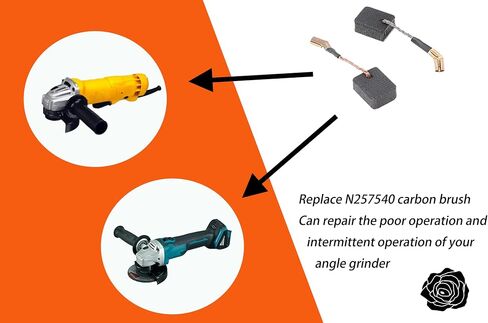 يستبدل فرشاة الكربون N257540 وفرشاة طاحونة الزوايا لتكون متوافقة مع DeWalt DWE402/DWE4214. يمكن أن يؤدي استبدال أجزاء طاحونة الزوايا إلى استعادة الأداء الفعال لطاحونة الزوايا (4 مجموعات) in Saudi Arabia