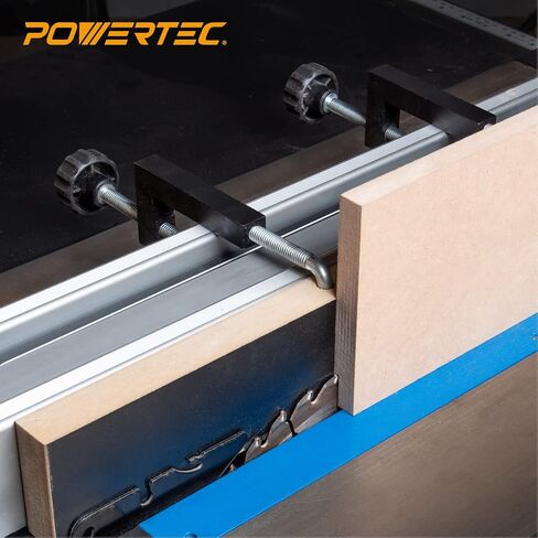 POWERTEC 71004-P2 مشبك سياج عالمي، 4 قطع، لمناشير الطاولة، طاولات التوجيه، مربعات التثبيت، طاولات ضغط الحفر، مناشير ميتري، مع قضيب 3/8 بوصة in Saudi Arabia