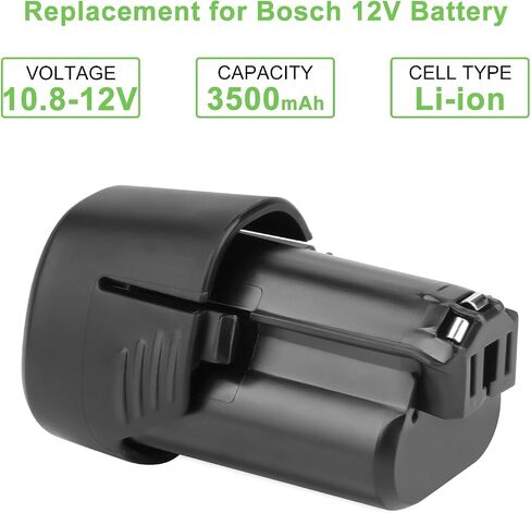 بطارية ليثيوم أيون 3.5Ah 10.8V و12V max لبوش BAT411 BAT411A BAT412 BAT412A BAT413 BAT413A BAT414 GBA12V30 D-70745 2607336013 26073360 in Saudi Arabia