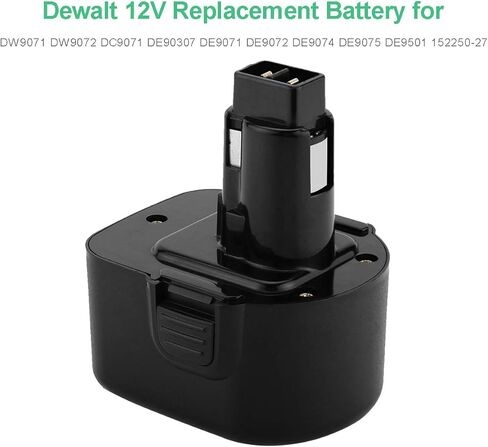 بطارية بديلة Shentec 2-Pack 3500mAh 12V متوافقة مع Dewalt DW9071 DW9072 DC9071 DE9037 DE9071 DE9072 DE9074 DE9075 152250-27 397745-01، بطارية Ni-MH in Kuwait