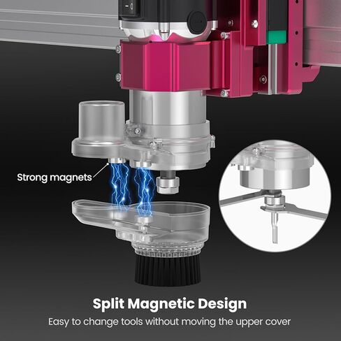 2-in-1 65mm & 52mm CNC Dust Shoe, Compatible with Most 65mm/52mm Spindle Motor Router, Hose Adapter 38mm (1.5″) in Kuwait