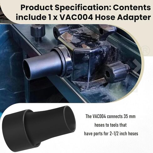 VAC004 2-1/2 بوصة خرطوم إلى 35 ملم محول منفذ خرطوم الغبار لـ BOSCH 4000 ، 4212 ، 4410 ، RA1180 ، RA1182 ، RA1200 ، RA1171 ، RA1181 SAW ، طرازات خرطوم VAC005 ، VAG006 ، VAG007 ، VAC02 ، BB1209 in Kuwait