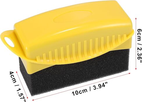 X AUTOHAUX 4X Tire Tyre Wheel Rim Trim Contour Detailing Dressing Shine Applicator Pad Sponge Foam Brush for Car Truck Tires Waxing Polishing Cleaning Wipe Washing with Lid No Handle Black in Saudi Arabia