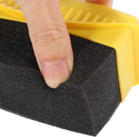 X AUTOHAUX 4X Tire Tyre Wheel Rim Trim Contour Detailing Dressing Shine Applicator Pad Sponge Foam Brush for Car Truck Tires Waxing Polishing Cleaning Wipe Washing with Lid No Handle Black in Saudi Arabia