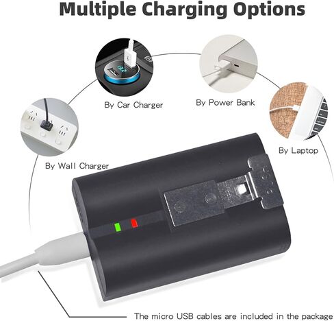 عبوتان من بطارية Ring V4 البديلة المتوافقة مع Ring Video Doorbell 4/3/2 Stick Up Cam Battery (الجيل الثاني والثالث) بقدرة عالية 3.65 فولت 6040 مللي أمبير في الساعة (غير مناسبة للشاحن المزدوج Ring) in Kuwait