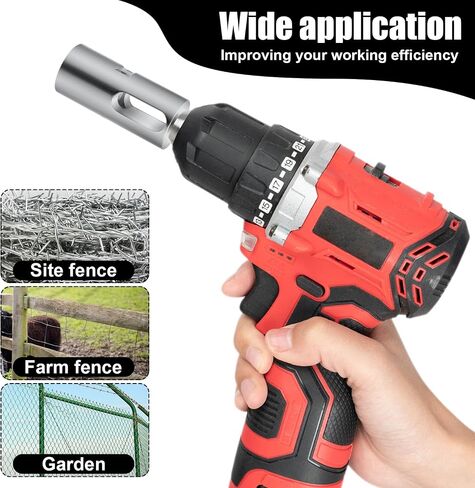 Easy Twist Wire Tool, 11 Gauge Drill Chuck Tool Efficient Electrician Drill Chuck Drill Chuck Tool Kit Wire Twister Tool for 3/8 Keyless Chuck Drill Fence Home Garden Workshops Garages in Saudi Arabia