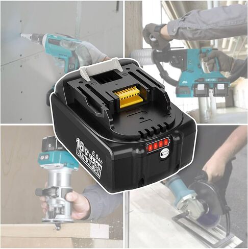 بطارية بديلة وشاحن 18 فولت 6.0 أمبير BL1860B متوافق مع بطارية ماكيتا 18 فولت ليثيوم BL1860 BL1860B BL1850 BL1845 BL1840 BL1830 BL1820 BL1815 LXT400 بطاريات الأدوات الكهربائية in Kuwait