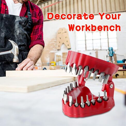 Denture Drill Bit Set with 28 Pieces | Hex Bit Organizer for 0.3 Inch/75 mm Screwdriver Bits and Drive Bit Adapter -(Red) in Kuwait