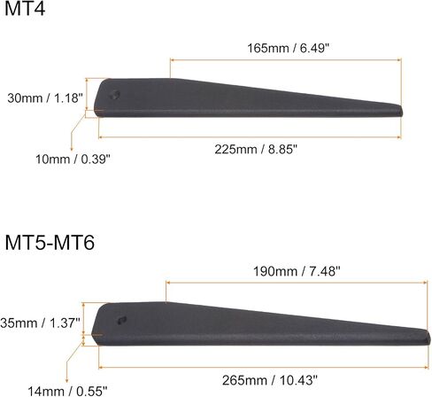 4PCS Morse Taper Drift Key 265/225/190/140mm Carbon Steel Drill Chuck Sleeve for MT1-MT2 Removes Morse Taper Adapter in Saudi Arabia