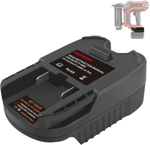 Adapter Convert for DeWalt/for Milwaukee to Ridgid AEG, DM18AR Battery Converter for DeWalt 20V&for Milwaukee M18 18V Lithium Battery to Work with for Ridgid AEG 18V Hyper Li-ion Power Tools in Saudi Arabia