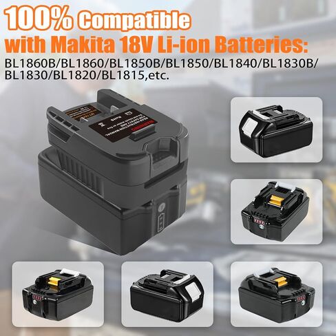 Adapter Convert for DeWalt/for Milwaukee to Ridgid AEG, DM18AR Battery Converter for DeWalt 20V&for Milwaukee M18 18V Lithium Battery to Work with for Ridgid AEG 18V Hyper Li-ion Power Tools in Saudi Arabia